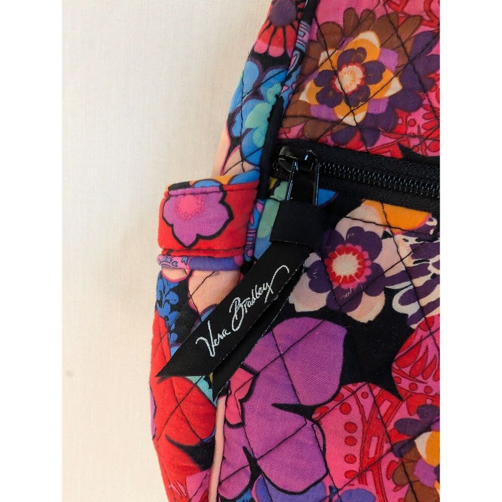 Vera Bradley On The Go Crossbody Bag Retired Floral Fiesta Shoulder Purse - Picture 4 of 8